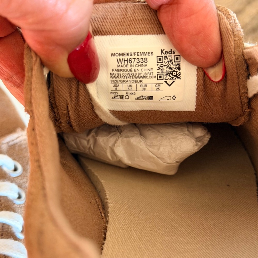 Keds Jump Kick Duo Women Size 8 Tan Suede Platform Sneaker Lace Up Casual Preppy - Picture 6 of 10